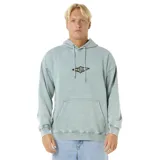 Canguro celeste con capucha, cordones ajustables y bolsillo tipo canguro. Presenta un logo estampado en el pecho.