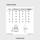 Bermuda de jean gris con efecto lavado, corte amplio, cordón ajustable en la cintura y terminación desflecada.