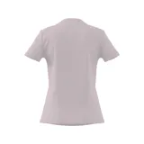 Remera ajustada en color lilac con las 3 franjas características en contraste en las mangas.
