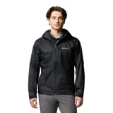 Campera impermeable Columbia modelo Inner Limits III, color negro, para hombre. Confeccionada con tecnología Omni-Tech™ que la hace impermeable y transpirable. Cuenta con capucha ajustable con cordón, bolsillos con cremallera, puños ajustables y dobladillo ajustable con cordón.