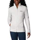 Campera polar Columbia Basin Trail III Full Zip para mujer, color azul marino. Con cierre frontal completo y bolsillos laterales con cierre.