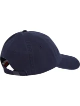 Gorra de béisbol azul marino de algodón con logo de Tommy Hilfiger bordado en el frente.
