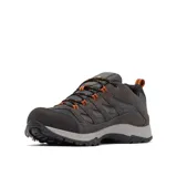 Championes de trekking Columbia Crestwood Waterproof para hombre, color marrón con detalles en negro y naranja, capellada de gamuza y malla, tecnología impermeable Omni-Tech, entresuela TechLite para amortiguación y suela Omni-Grip para tracción en todo terreno.