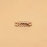 Anillo de plata 925 con doble hilera de circonias.