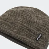 Gorro de lana Stance modelo Cosmics Beanie, color marrón con finas líneas horizontales negras.