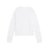 Buzo blanco de algodón con cuello redondo y mangas largas. Estampado frontal con el logo de Puma en color negro.