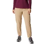 Pantalón de senderismo azul marino, de corte recto y largo tobillero, con cintura elástica ajustable, bolsillos laterales y tecnología Omni-Wick para absorción de la humedad.