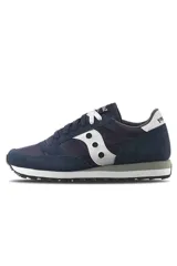 Zapatillas Saucony azul marino con detalles en blanco y gris.