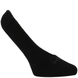 Media invisible para mujer de color negro, fabricada con fibra de bambú. Cuenta con silicona antideslizante en el talón y planta acolchada para mayor confort.