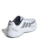 Championes Adidas Eclyptix 2000 blancos con detalles en gris y azul, con las tres tiras características de la marca en los laterales.