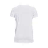Remera deportiva Under Armour color fucsia con logo blanco estampado en el frente.