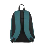 Mochila negra marca Samsonite, modelo Acceleration Moonlight, con dos compartimentos principales con cierre, bolsillo frontal con cierre y dos bolsillos laterales abiertos.