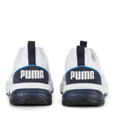 Championes Puma Anzarun 2.0 blancos con detalles en azul y negro.