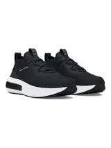 Championes Under Armour UA W HOVR Phantom 4, color blanco, con capellada tejida y tecnología HOVR en la entresuela para amortiguación y retorno de energía.