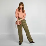 Pantalón ancho de terciopelo KAKI