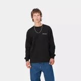 Remera de manga larga en color negro, con logo de la marca en el pecho.