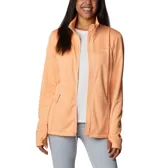 Campera polar Columbia con cierre frontal, bolsillos laterales con cierre y orificios para pulgares.