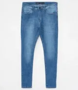 Pantalón de jean azul de corte super skinny.