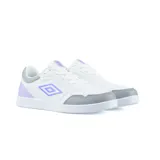 Championes urbanos Umbro Max Lady, color blanco con detalles en celeste y azul marino.