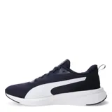 Championes Puma Flyer Lite negros con detalles en blanco, ideales para running.