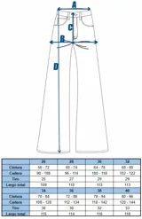Pantalón de jean celeste de corte wide leg con diseño combinado de dos tonos de denim.