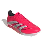 Championes de fútbol Adidas Predator League Fg/mg, color rojo con detalles en blanco y negro.