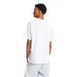 Remera Adidas Essentials Oversized, color blanco con logo pequeño en el pecho.