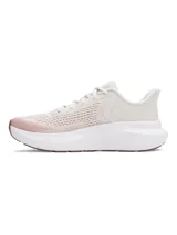 Championes de running Under Armour Charged Rogue 5 para mujer, color lila y gris con logo en el lateral.