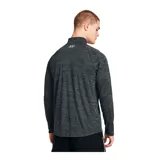 Buzo de entrenamiento Under Armour Tech™ con medio cierre, color gris jaspeado con logo blanco en el pecho.