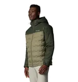 Campera Columbia Grand Trek III para hombre, con capucha, impermeable y transpirable. Forro termorreflectante Omni-Heat™ Infinity y aislamiento de plumón de 650 fill power.