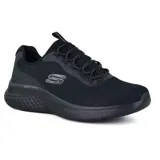 Championes Skechers Skech-Lite Pro Ledger color negro, con cordones elásticos y capellada de malla y material sintético. Cuenta con plantilla acolchada Skechers Air-Cooled Memory Foam y entresuela Skech-Lite que absorbe los impactos.