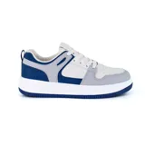 Championes deportivos American Sport Sasha, con base blanca, detalles en gris y azul marino.
