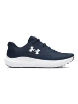 Championes de running Under Armour Charged Surge 4 para hombre, color azul marino con logo blanco y entresuela blanca.