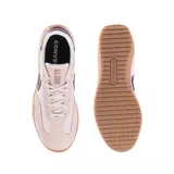 Championes Converse Run Star Trainer color rosa pálido con detalles en borgoña y suela de goma marrón.