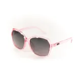 Lentes de sol MDQ Lampu con montura de acetato rosa y lentes grises degradadas.