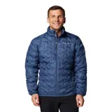 Campera puffer Columbia Delta Ridge II Down color rojo con diseño acolchado. Cuenta con tecnología termorreflectante Omni-Heat™, HeatSeal™ y Omni-Shield™.