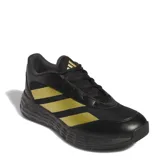 Championes Adidas Game Chaser negros con detalles dorados, ideales para entrenamiento.