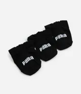 Kit de 3 pares de medias invisibles Puma blancas con logo negro.