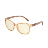 Lentes de sol MDQ Raglan con marco color miel y patillas marrones.