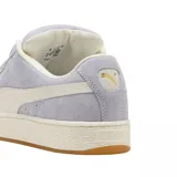 Championes Puma Suede XL, color azul con franja lateral blanca y detalles dorados.