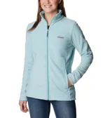 Campera polar Columbia Basin Trail III Full Zip para mujer, color azul marino. Con cierre frontal completo y bolsillos laterales con cierre.