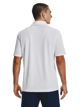 Remera polo Under Armour Team Tech para hombre, color azul marino con logo blanco en el pecho.