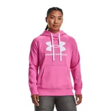 Canguro Under Armour de mujer, color gris con logo negro estampado en el pecho. Confeccionado en tejido Fleece ligero, cómodo y suave por dentro.