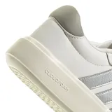 Championes Adidas Lite Court color blanco con detalles en gris y rosa.