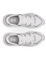 Zapatillas Under Armour Forge 96 LTHR RISSUE unisex, color blanco con detalles en gris.