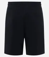 Bermuda masculina de corte slim fit, color marrón, confeccionada en algodón con felpa. Presenta cintura elástica con cordón ajustable y bolsillos laterales.