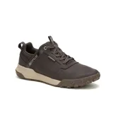 Zapatillas Caterpillar urbanas color marrón oscuro, impermeables, con capellada de cuero, forro 100% reciclado, plantilla de espuma de PU, entresuela de EVA y suela de goma.
