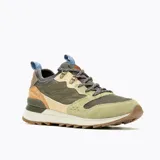 Zapatillas urbanas Merrell Alpine 83, con capellada de gamuza y tela en tonos verde oliva, beige y marrón.