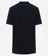 Remera negra de algodón con estampa de Justin Bieber en el frente.