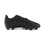 Championes de fútbol Adidas Goletto IX FG/MG, color negro con las tres tiras características de la marca en el lateral. Diseñados para ofrecer confort, velocidad y tracción en el campo.